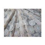 White Cotton Polyester Lace Fabric Thick Geometric Burnout Lace for Dress Decoration(CY-DK0023)