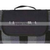2014Xinbo Plaid Outdoor Throw Blanket Picnic Towel Mat Pad With Solid Color Flap Decoration thumbnail-1
