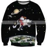 Flying Santa Christmas Unisex 3D Printed Sweatshirts Black /blue na Plus Size 3d Fashioable Christmas Printed Hoodies