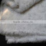 YR596A 145*140CM Real Knitted Rabbit Fur Home Blankets thumbnail-2