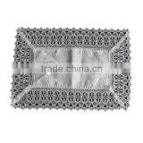 White Lace Round Rectangular Placemats and Coaster thumbnail-2