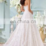 Strapless Sparkling Jewels and Lace Wedding Gown