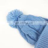 Custom Made Your Own Logo Embroidery Knit Beanie With Pom Pom thumbnail-6