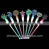 Bar Item Plastic Glowing Light up LED Cocktail Stirrers for New Year