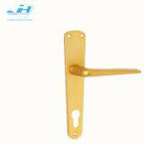Normal Style Square Plate Aluminum Door Handle With Cylinder Hole Mortise Door Lever Handle Hot Sales Door Lock Handle thumbnail-1