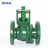 INVCO Fluorine Lined Ball Valve With Pneumatic Actutor ,lining Fluorine Ball Valve With Flange End thumbnail-4