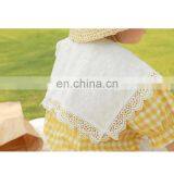 8278/Original Brand Luxury Kids Shirt Baby Girls Boutique Fresh Plaid Top With Lace Turn Down Collar thumbnail-5