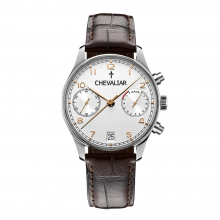 Stainless Steel Multi-function Watches Genuine Leather Fashion Man Chronograph Watch thumbnail-5