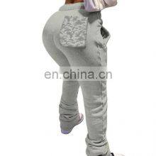 Оптовая осенне-зимняя женская одежда из шерстяного вязания, спортивные брюки с шнуровкой и карманами, свободного кроя thumbnail-2