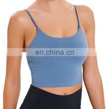 Women Padded Sports Bra Fitness Workout Running Shirts Yoga Tank Top thumbnail-3