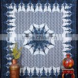 Indian Tapestry Cotton Blue Floral Print Vintage Wall Hanging Tapestries Throw Mandala Print Bedsheet