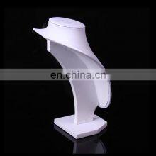 Classical White Long Board Plush Necklace Mannequin Display Stand Customized Model Bust Jewelry Display Stand Rock Holder thumbnail-4