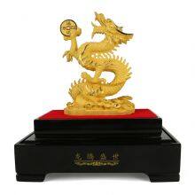 Velvet Sand Gold Crafts Chinese Dragon thumbnail-4