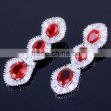 Factory Wholesale Best Quality Zircon Jewelry Baguette Multi Colored Stones Earrings thumbnail-5