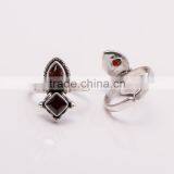 GARNET TOE RING ,925 Sterling Silver Jewelry Wholesale,WHOLESALE SILVER JEWELRY,SILVER EXPORTER,SILVER JEWELRY FROM INDIA thumbnail-1