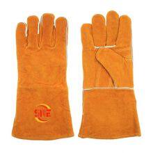 Snellsafety Welding Gloves Cow Split Leather Soldering Gloves 14 Inch Welder Work Gloves