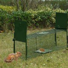 Double Door Entry Collapsible Animal Trap Cage Possum Cat Folding Live Animal Cage Trap thumbnail-2