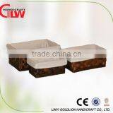 Set of 3 Rectangular Wood Chip Storage Basket thumbnail-1