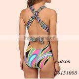 2016 Garden Paisley Print Ladies One Piece Swimwear Women Swimsuit thumbnail-2