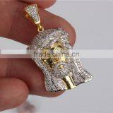 Micro Set 925 Sterling Silver Jesus Piece Mens Hip Hop Pendant Jewelry Iced Out thumbnail-3