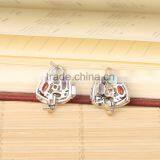 925 Sterling Silver Muilti Color Genuine Gems Clip on Earring Amethyst,Topaz,Peridot,Citrine,Garnet Mix or Single thumbnail-4