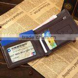 New Mens Boys Plain Canvas Velcro Leather Wallet With id Window thumbnail-5