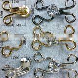 2 Pillar Sedex Audited Factory Rhinestone Metal Hook and Eyes Closures thumbnail-2