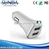 dual usb car charger 12v car battery charger 2.4A output