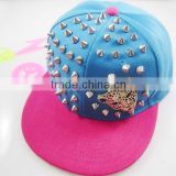 New Hip Hop dancer snapback with rivets adjustable baseball snapbacks punk