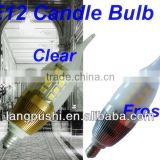 Dimmable flame tip clear or frost glass Led Candle Light Bulbs 3W 4W 5W 6W