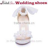 OEM Wholesale White Wedding Shoes Ladies Heels Size 34-41 Small Order thumbnail-5