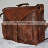 Indian Real Leather Vintage Messenger Shoulder Cross Body Bag Briefcase Laptop Satchel Sling Bag