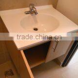 Hot Sale Cheap PVC and Wood Door Modular Ceramic Wash Basin Cabinet Price thumbnail-1