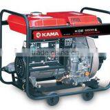 KAMA 6.3kva DC Output Single Phase Small Diesel Generator Open Type for Sale