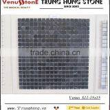 15*15 Black Marble Polished Mosaic Tiles thumbnail-1