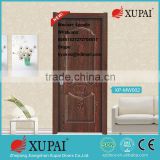 Wholesale Price Free Shipping Melamine laminated wood for Bathroom Inetrior Door with Glass