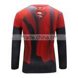 China Manufacturer Wholesale Men's Compression t Shirt Body Slim 3d Fiction Animal Color Tee Shirt Superman Clothing thumbnail-3