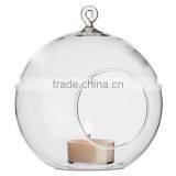 clear glass candle holder christmas ornament with factory with OEM/ODM
