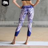 Sublimation printing athletes recommended wholesale women active wear capri yoga