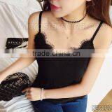 2016 IN STOCK Woman Hot Sexy Black Lace Fancy Double Layered Pearl Lace Necklace thumbnail-6