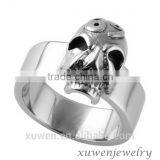 High Polish Enamel 316l Stainless Steel Skull Rings