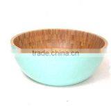 Decorative Tiffany Blue Bamboo Salad Bowl