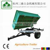 4Ton Trailer Side Tipper Trailer 2wheel for Agriculture Hydraulic Dump Brand SANSEN