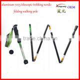 Alumium7075 5 Sections Write Handle Telescopic Adjustable Hiking Trekking Pole Nordic Folding Walking Stick thumbnail-1
