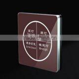 Good Quality 4 Gang Touch Screen Dimmer Metal Switch