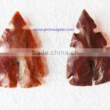 4 Sided Nodge Inside Cross Arrowhead | Arrowhead for Sale | Handmade Agate Arrowheads thumbnail-1