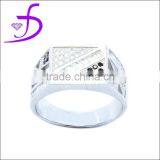 Special Sterling Silver Men Ring With Mirco Pave Setting CZ thumbnail-1