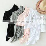 Wholesales 100% Cotton Interlock With Heat Seal Rhinestone Short Sleeve Fashion Summer Short Sleeve T Shirt thumbnail-1