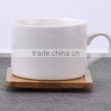 Ceramic Porcelain Espresso Coffee Cup & Wood Saucer Sets thumbnail-2
