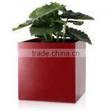Hot Sale Fiberglass Glazed Indoor Red Planter Flower Pot thumbnail-1